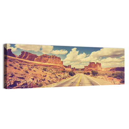 Vintage Desert Road USA Wall Art
