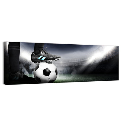 Low Angle Soccer Cleat Close Up Wall Art