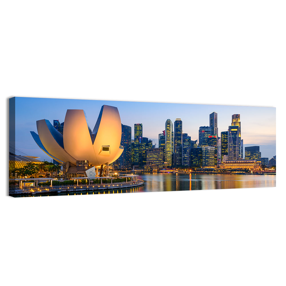 Singapore Marina Skyline at Dusk Wall Art