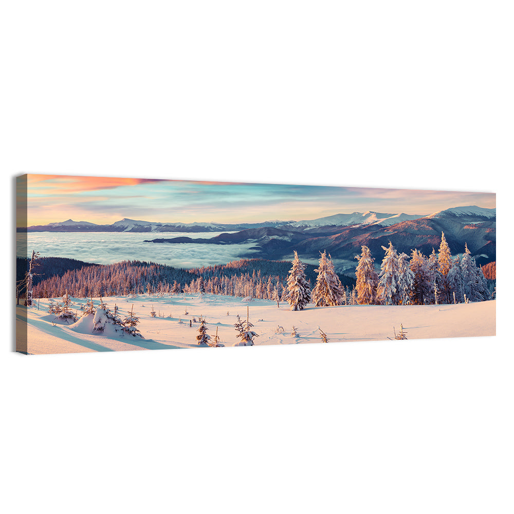 Snowy Alpine Sunset Wall Art