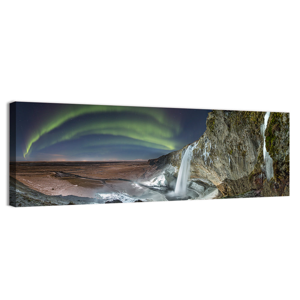Seljalandsfoss Waterfall Nightscape Wall Art