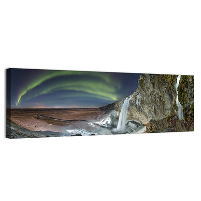 Seljalandsfoss Waterfall Nightscape Wall Art