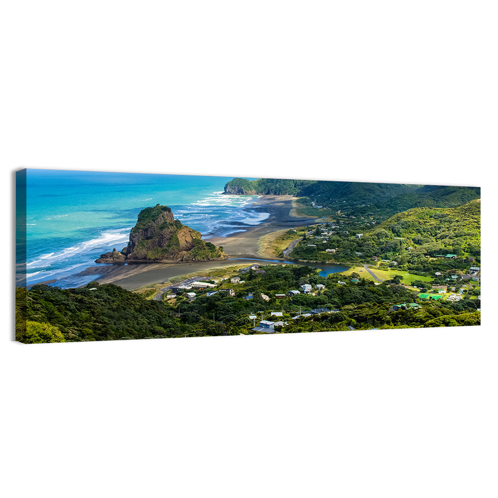 Lion Rock at Piha Beach Wall Art