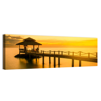 Phuket Wooden Pier at Sunset Wall Art