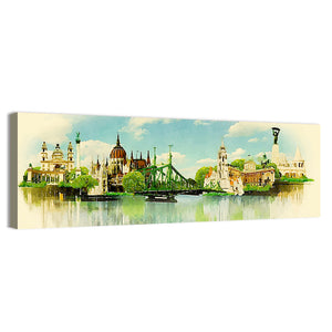 Watercolor Budapest Illustration Wall Art