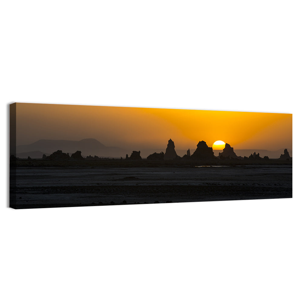 Sunset Over Lac Abbe Wall Art