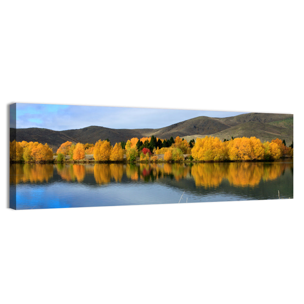 Lake Ruataniwha Autumn Reflection Wall Art
