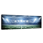 Floodlit Soccer Stadium at Night Wall Art