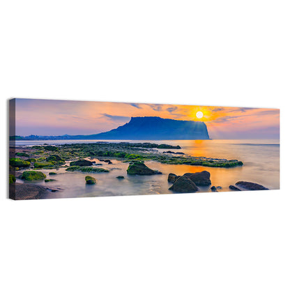 Sunrise Over Seongsan Ilchulbong Wall Art