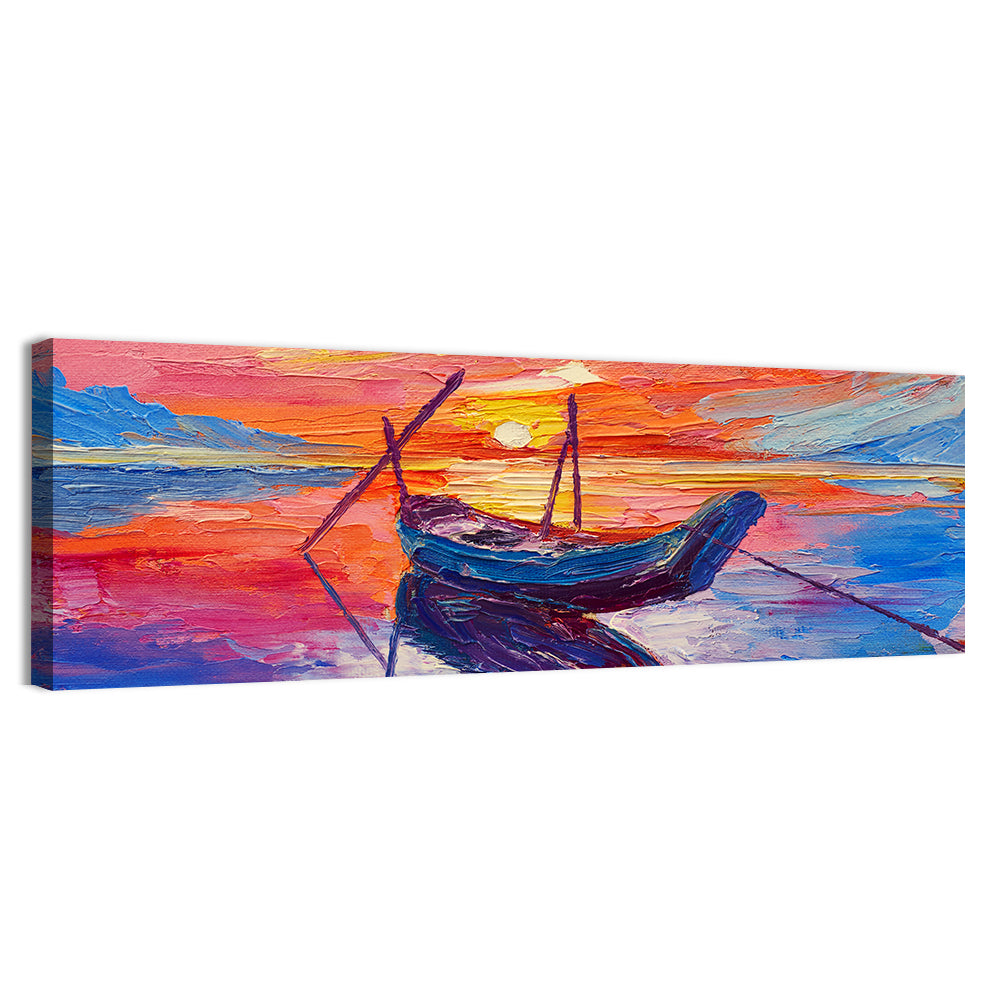 Fishing Boats at Sunset Wall Art