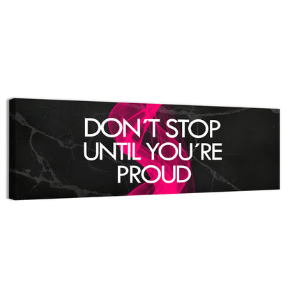 Fitness Quote on Black Marble Wall Art