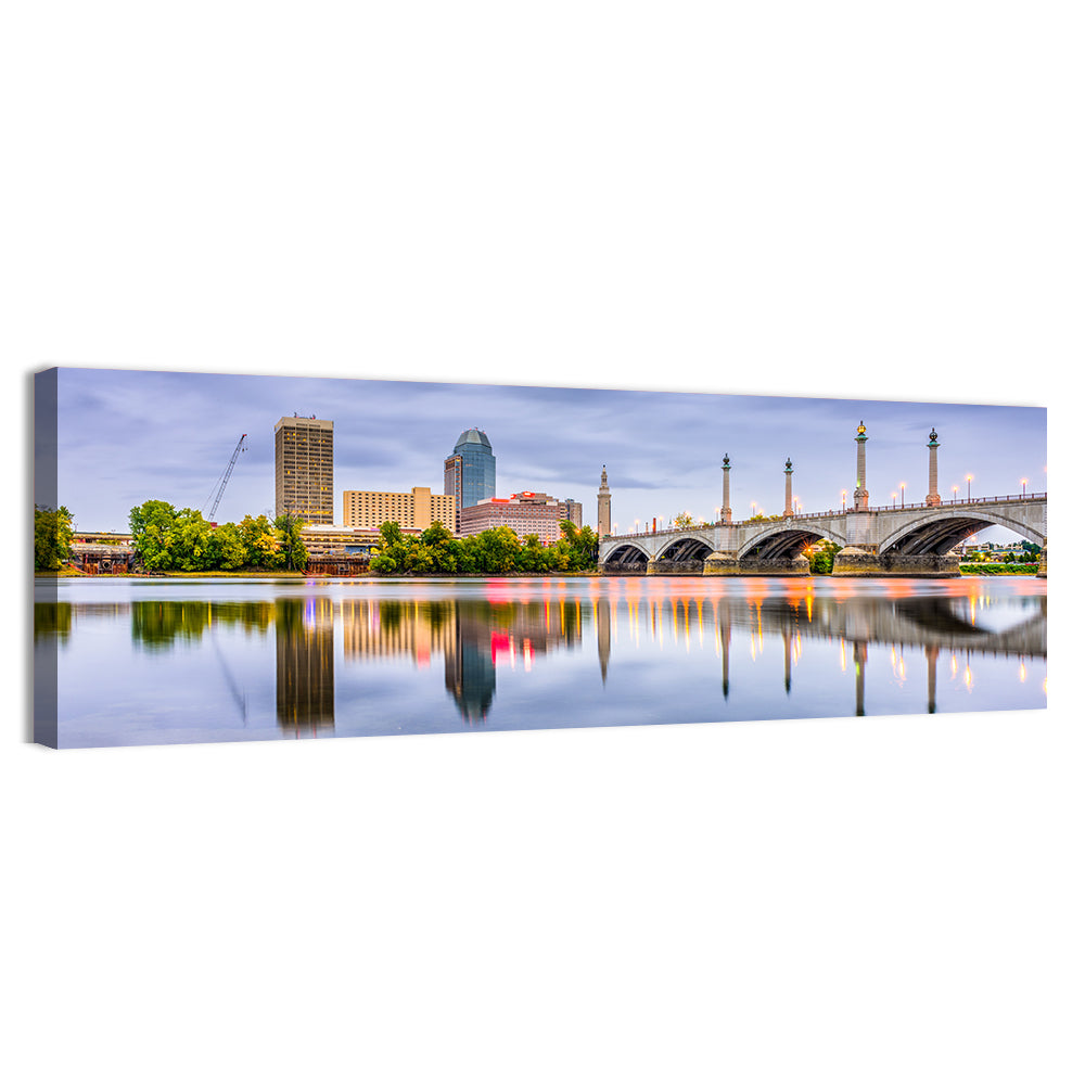 Springfield Skyline with Memorial Bridge Wall Art