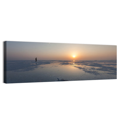 Danakil Desert Sunrise Over Lake Assal Wall Art