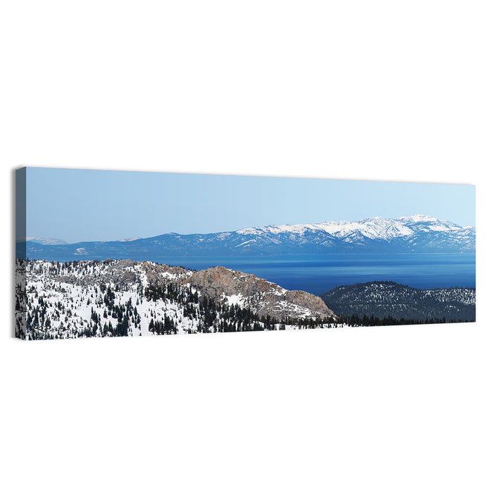 Lake Tahoe Winter Landscape Wall Art as a canvas print