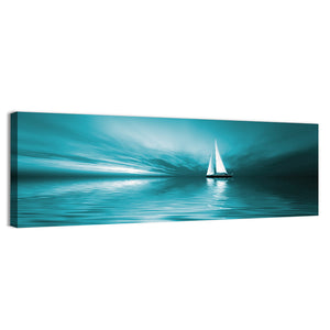 Sailing Boat Sunset Wall Art