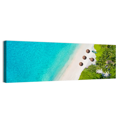 Maldives Aerial Beach View Wall Art