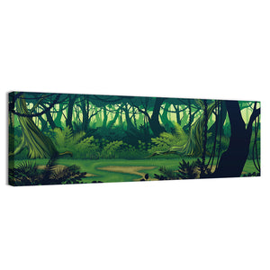 Seamless Jungle Forest Wall Art