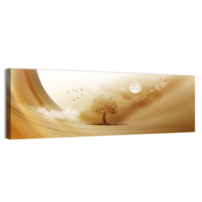 Moonlit Desert Tree Wall Art