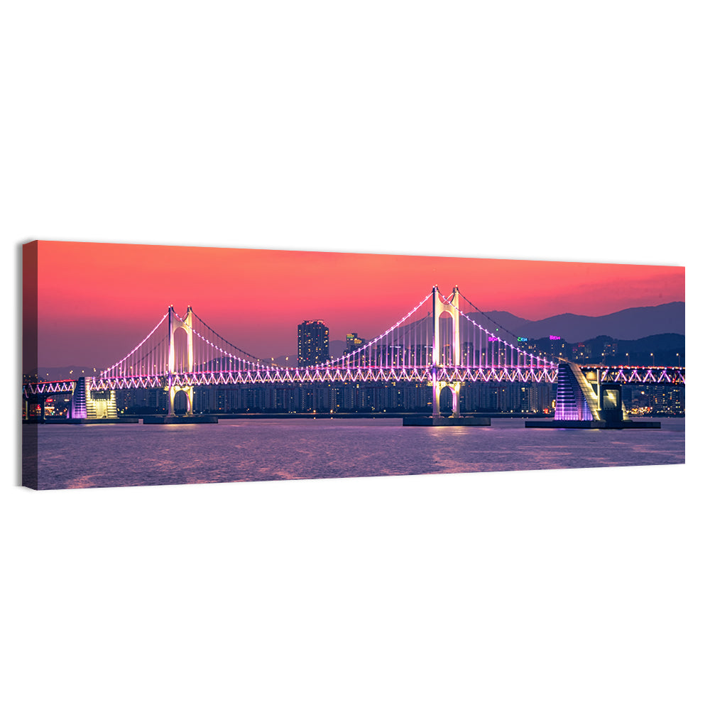Gwangan Bridge Night Skyline Wall Art