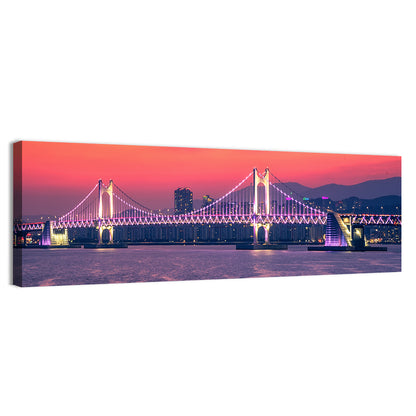 Gwangan Bridge Night Skyline Wall Art
