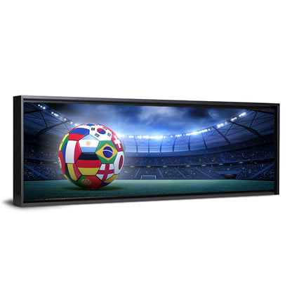 Soccer Ball on Stadium Pitch Wall Art