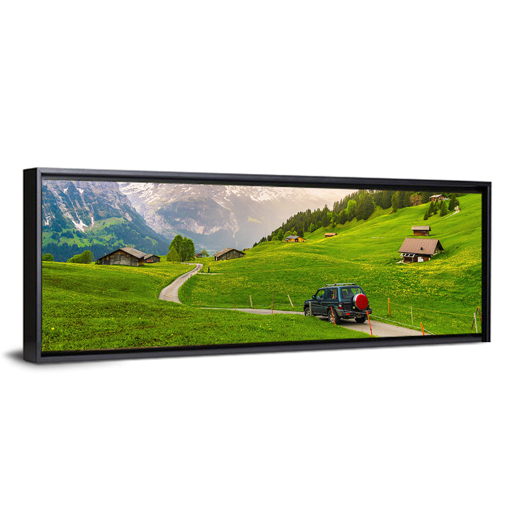 Grindelwald Alpine Village Road Wall Art