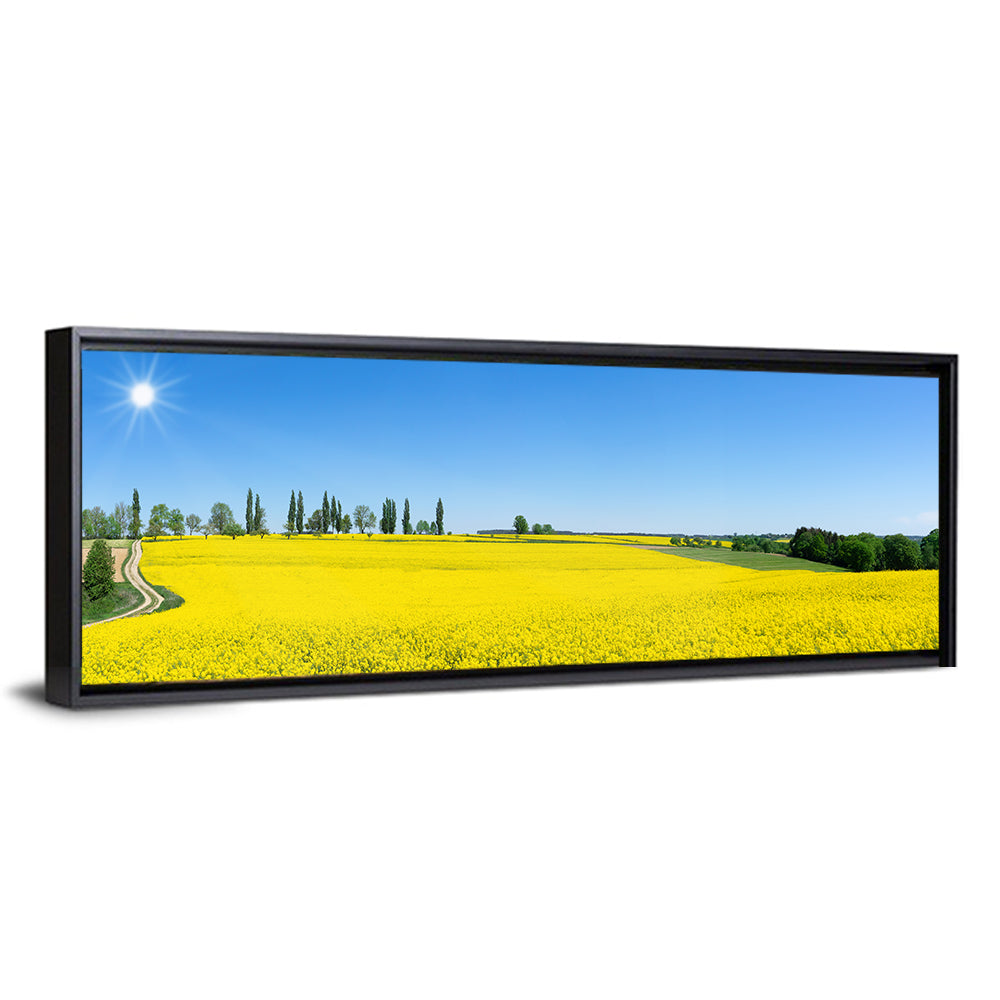 Winding Path Through Rapeseed Field Wall Art