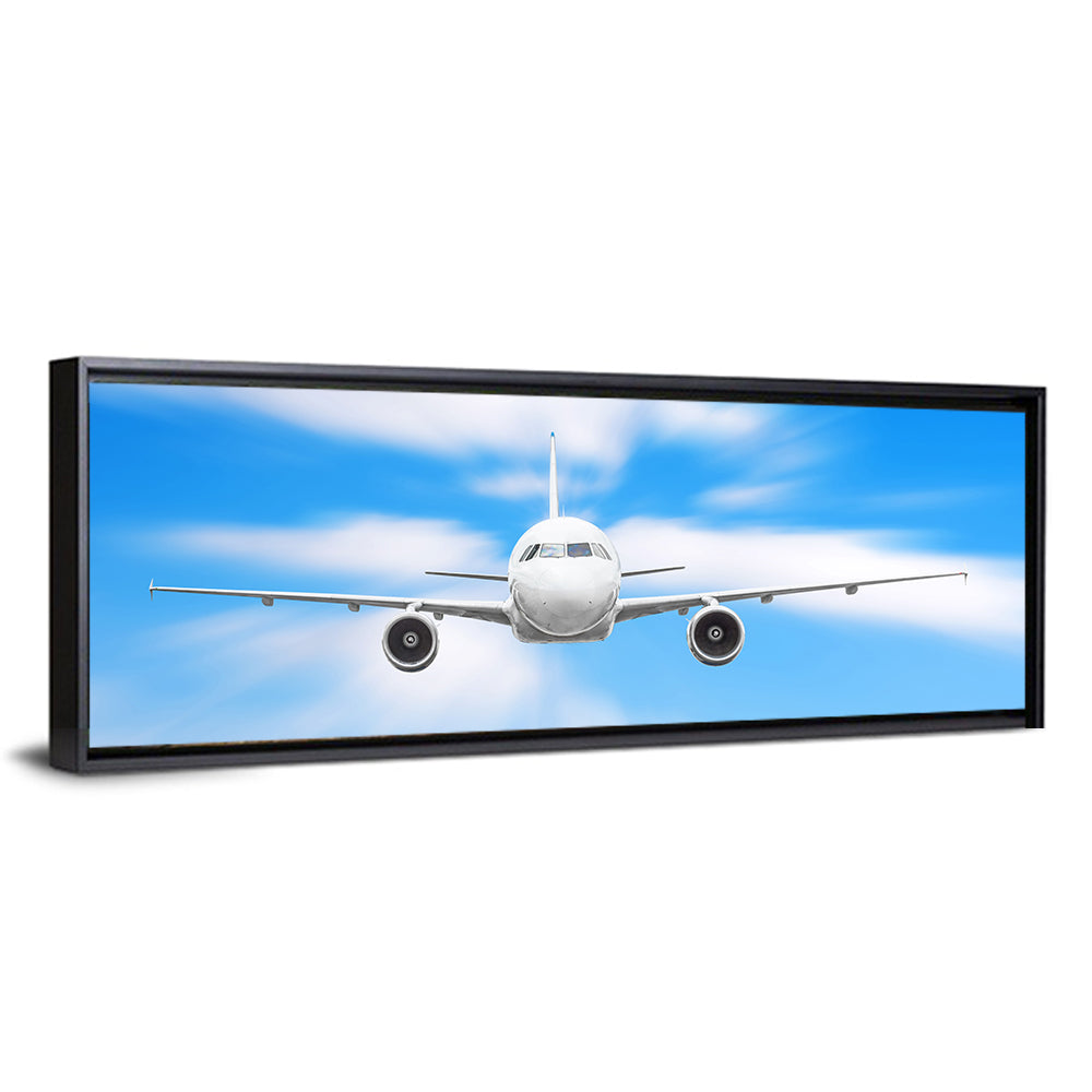 Front View Airliner with Motion Blur Wall Art