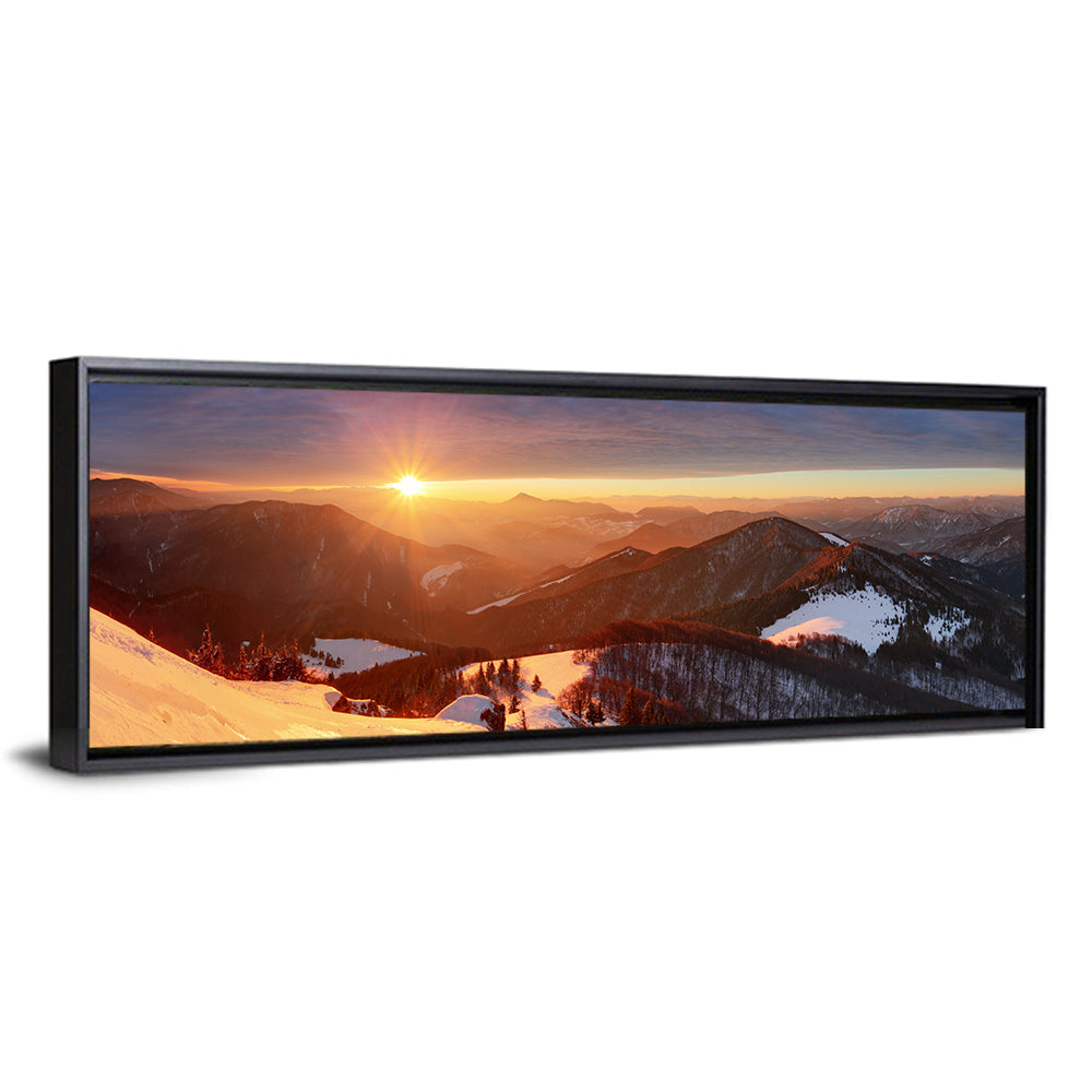 Slovakia Winter Mountain Sunset Wall Art