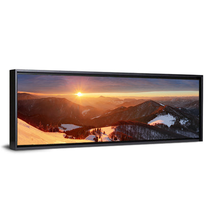 Slovakia Winter Mountain Sunset Wall Art