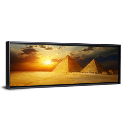 Great Pyramids of Giza at Dusk Wall Art