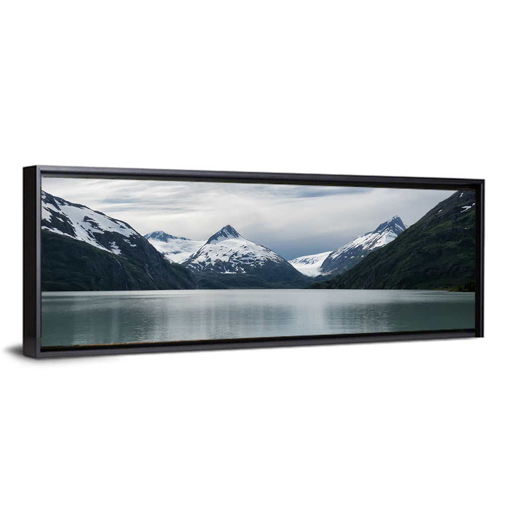 Glacial Mountain Lake Reflection Wall Art
