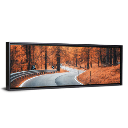 Autumn Road at Sunset Wall Art
