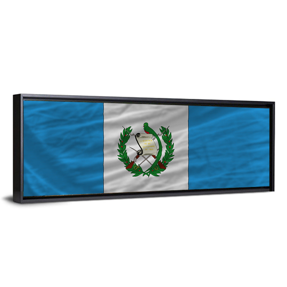 Guatemala Flag with Coat of Arms Wall Art