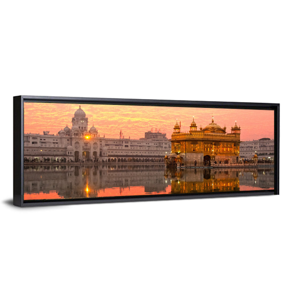 Golden Temple at Sunset Wall Art