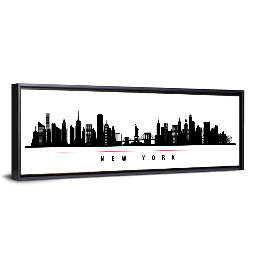 New York Skyline Silhouette Wall Art