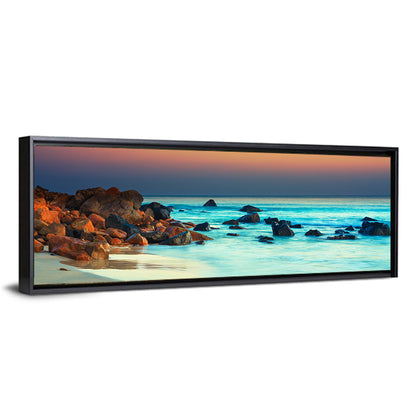 Sunset Over Volcanic Shoreline Wall Art