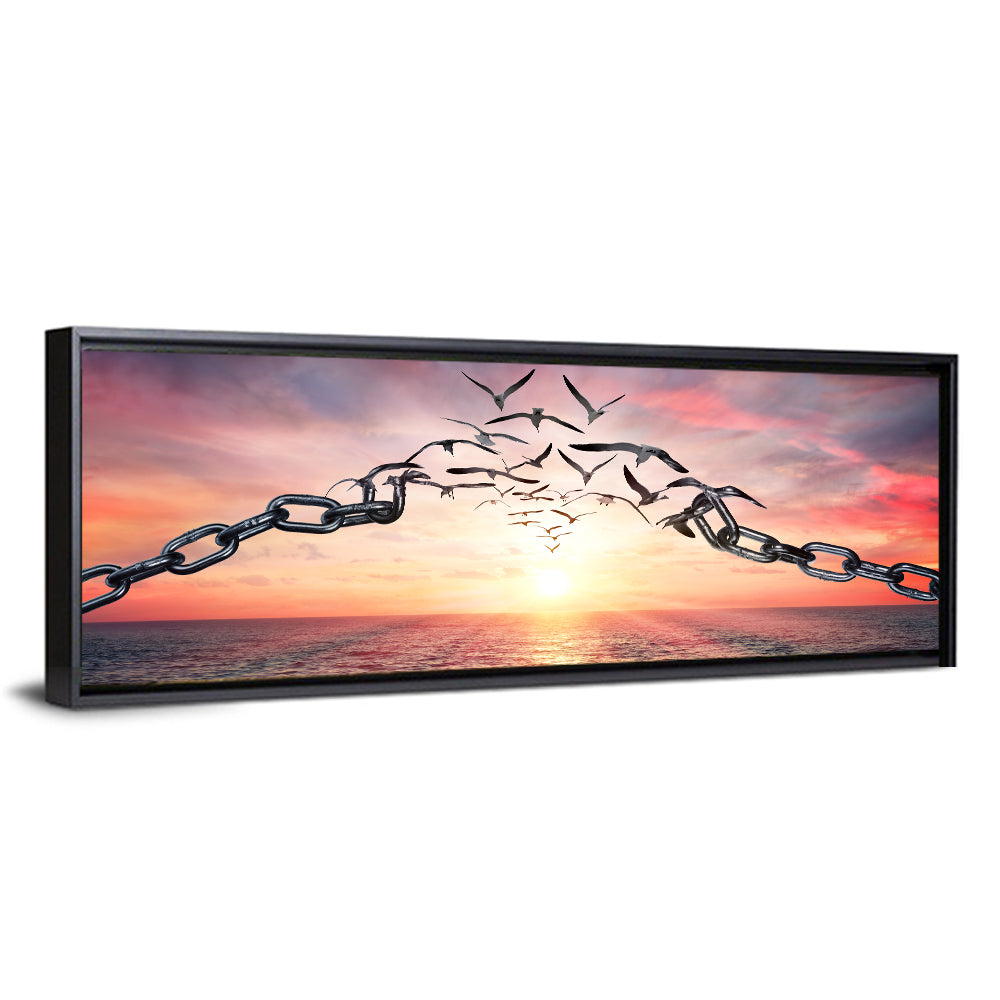 Breaking Chains at Sunset Wall Art
