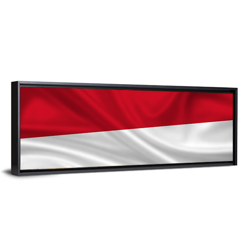 Indonesia Monaco Waving Flag Wall Art