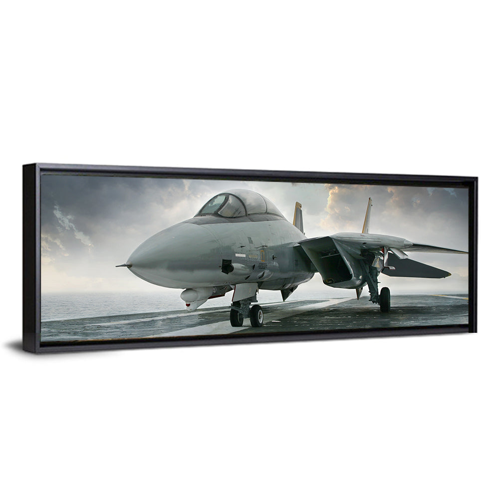 Swept-wing Jet on Flight Deck Wall Art