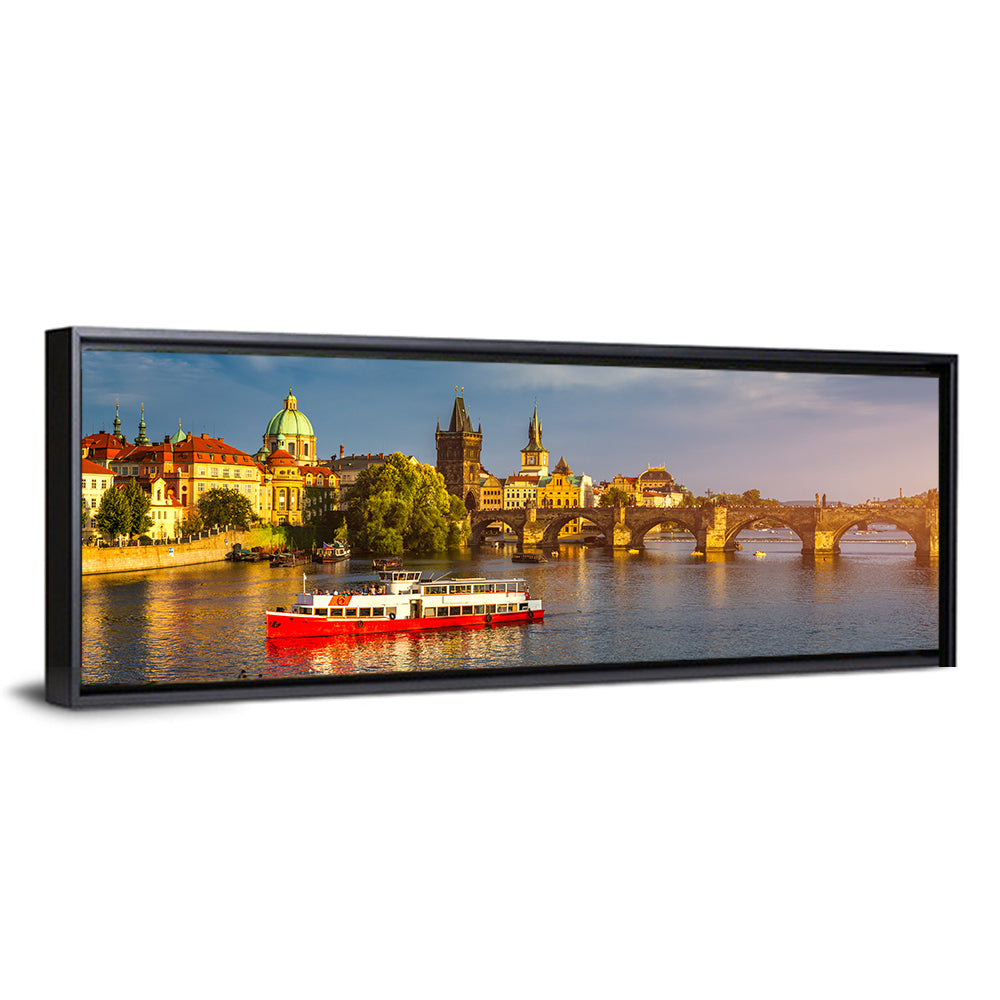 Charles Bridge at Golden Hour Wall Art