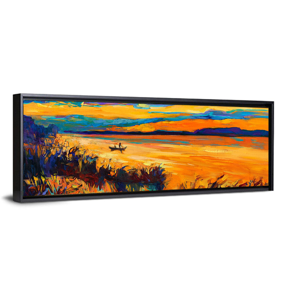Impressionist Lake Sunset Wall Art