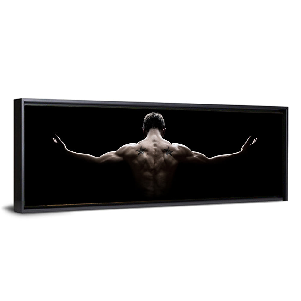 Muscular Back with Nautical Star Tattoos Wall Art