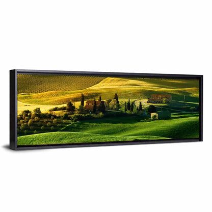 Tuscany Fields at Golden Hour Wall Art
