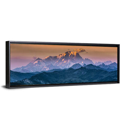 Sunset On Mont Blanc Wall Art