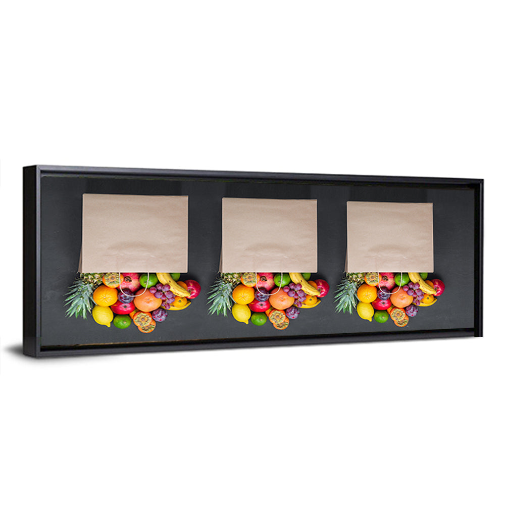 Three Paper Bags of Fruit Wall Art