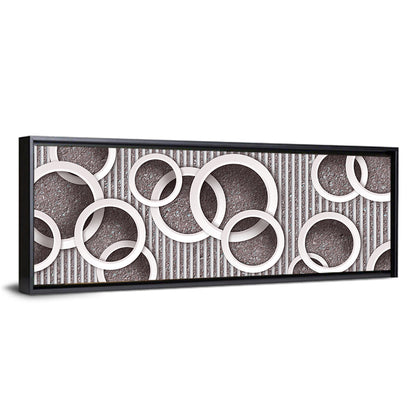 Layered White Circles Wall Art