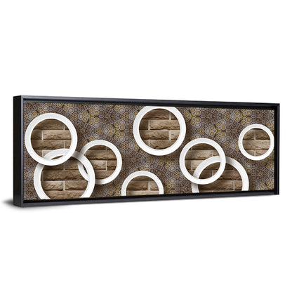 Flower Rings Over Brick and Tile Wall Art