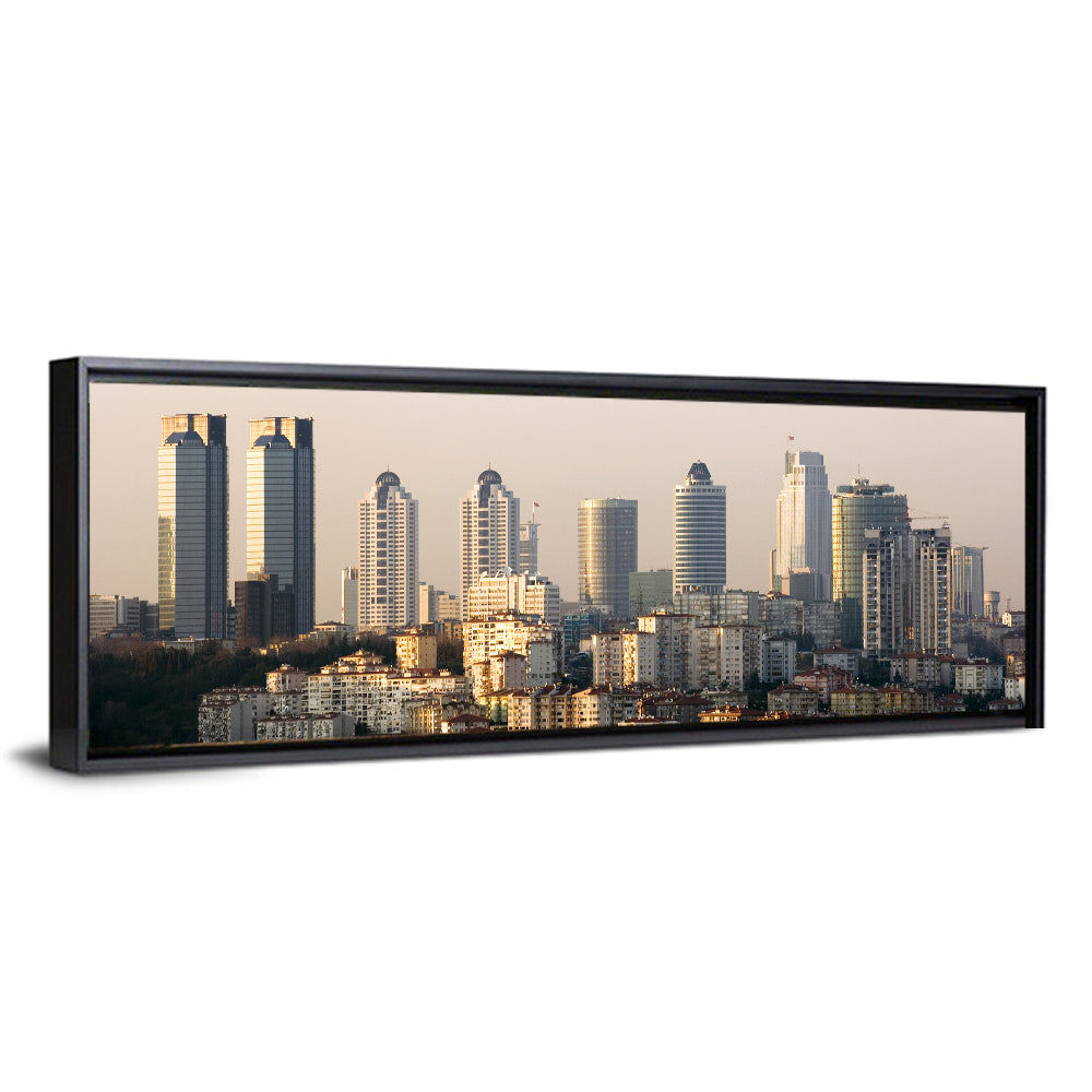 Istanbul Levent Skyline at Golden Hour Wall Art