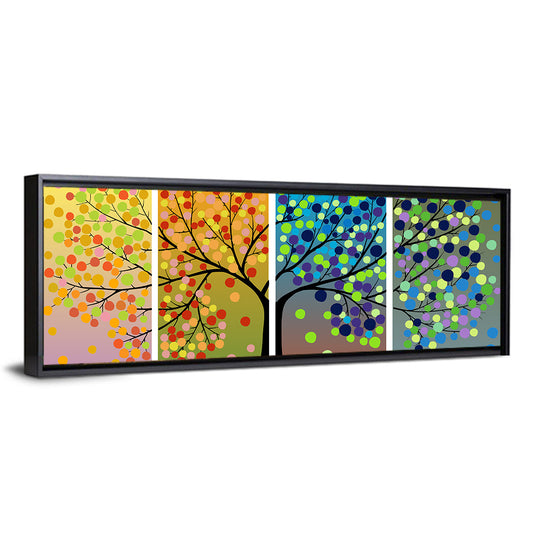 Tree Through Four Seasons Wall Art